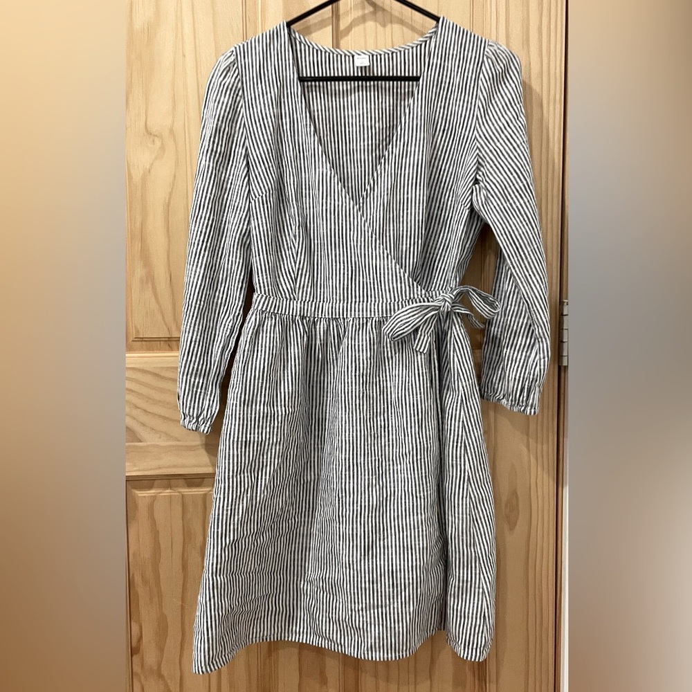 Old Navy striped wrap dress